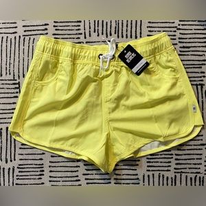 NEW Bondi Beamers Yellow Swim Shorts Size 12 NWT